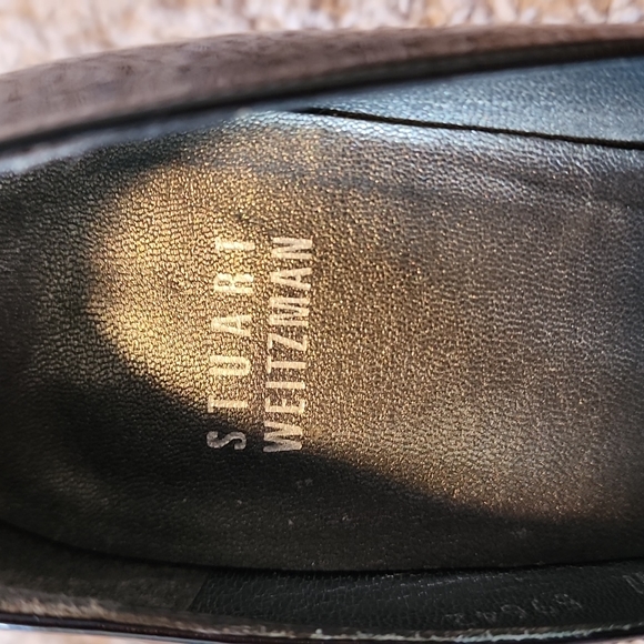 Stuart Weitzman black patent leather pumps heels-7M - Picture 10 of 11